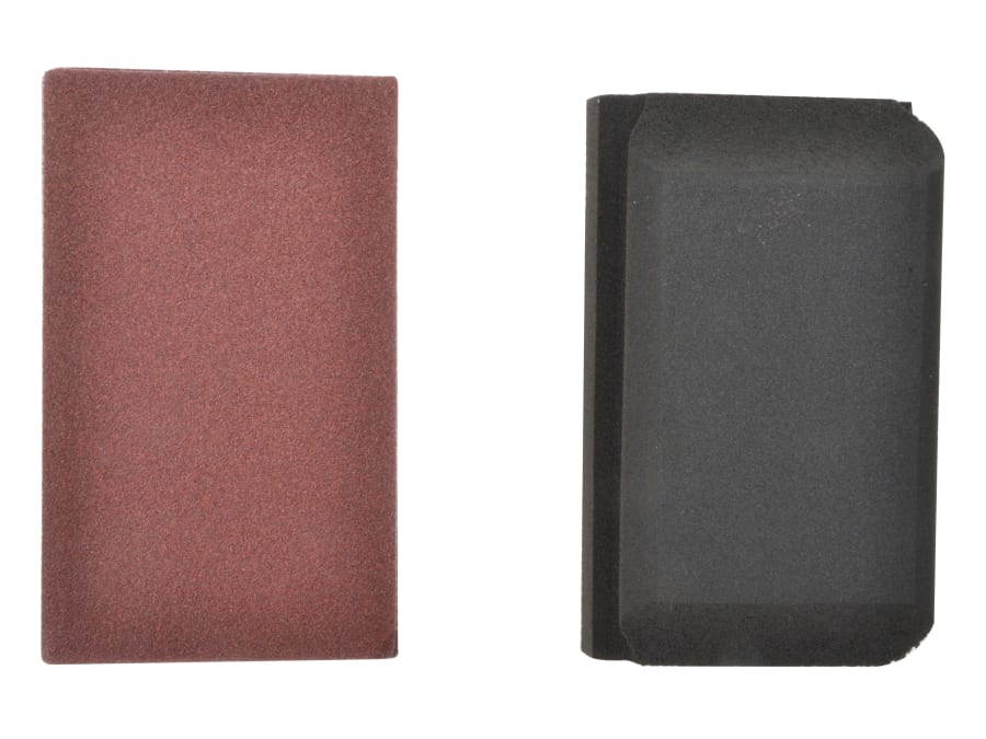Flexovit 63642556830 Hook & Loop Sanding Block Kit 70 x 125mm