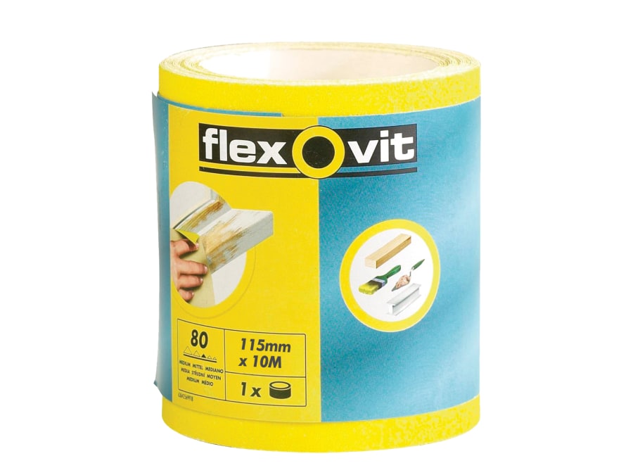 Flexovit 66261104018 115mm x 50m Sanding Roll Coarse 60G