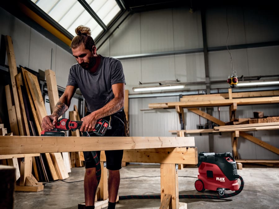 Flex Power Tools Flex SE 125 18.0-EC/5.0 18V Sander with 2 × 5.0Ah Batteries