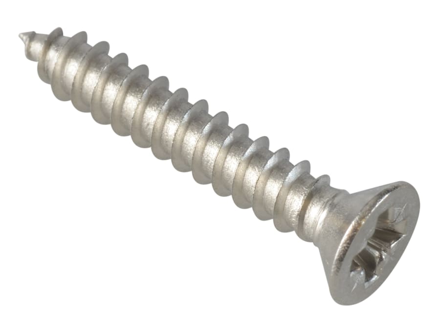 Forgefix FPSTCSK348SS Pozi Countersunk Self-Tapping Screw A2 Stainless Steel 3/4in x 8