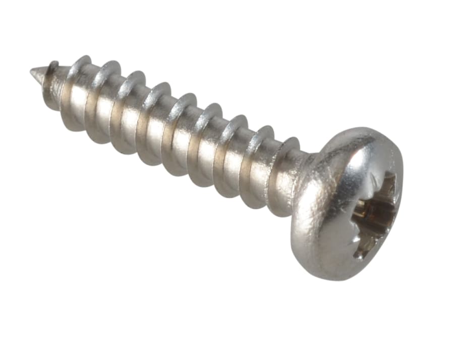 Forgefix FPSTPP124SS 1/2in x 4in Pozi Pan Head Self-Tapping Screw Stainless Steel