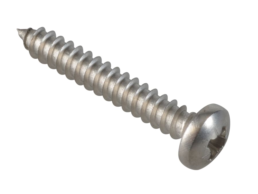 Forgefix FPSTPP11410SS Pozi Pan Head Self-Tapping Screw 1.1/4in x 10