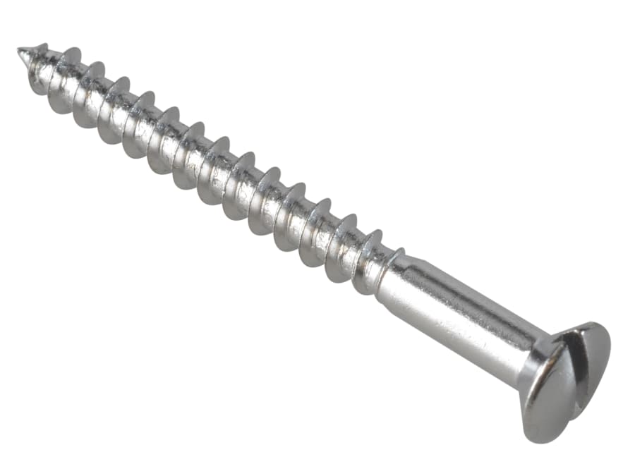 Forgefix FPRAH440CP 4.0 x 40mm Multi-Purpose Screw Raised Head Chrome Plated