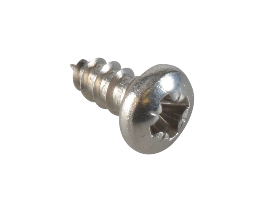Forgefix FPSTPP144SS 1/4in x 4in Pozi Pan Head Self-Tapping Screw Stainless Steel