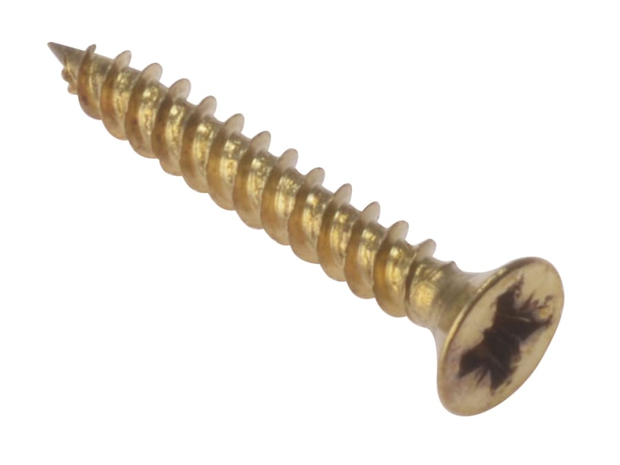Forgefix CSK1126EB General Purpose Pozi Screw 1.1/2in x 6 Electro Brass Box 200