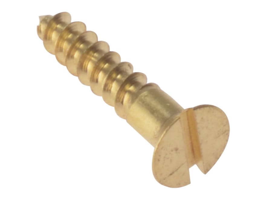 Forgefix CSK26BR 2in Slotted Brass Wood Screw with 200 Screws