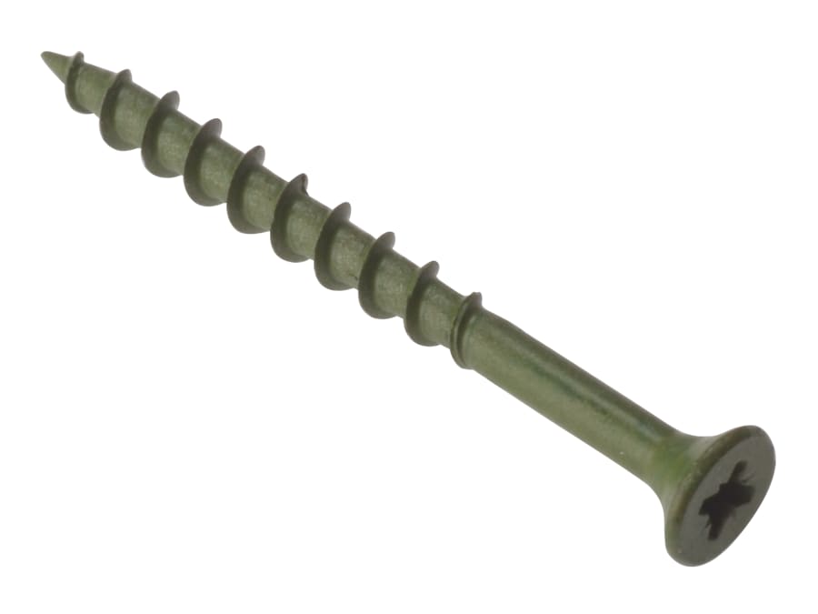 Forgefix DS4555 4.5 x 55mm Pozi Decking Screw Green Anti-Corrosion Box 200