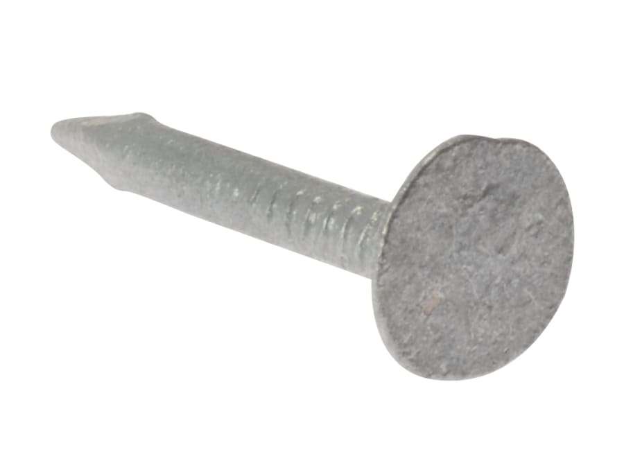 Forgefix 500NLELH25GB Galvanised Clout Nails with Extra Large Head 25mm (500g Bag)