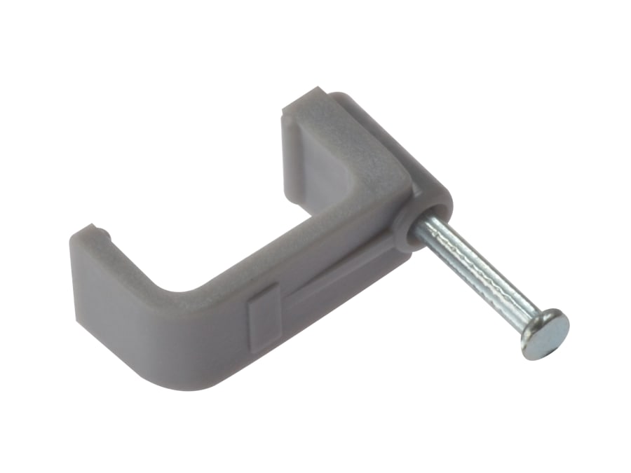 Forgefix FCC6G 6mm Flat Cable Clip Grey Box 100
