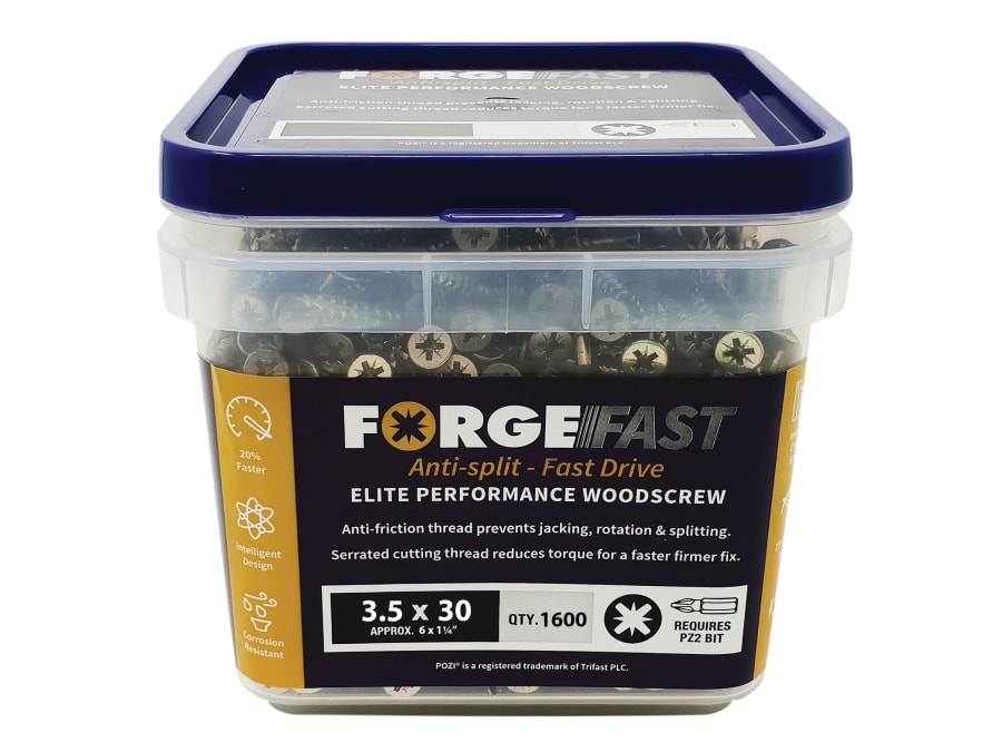 Forgefix FFP460YT Pozi Wood Screw 4.0 x 60mm Tub 700