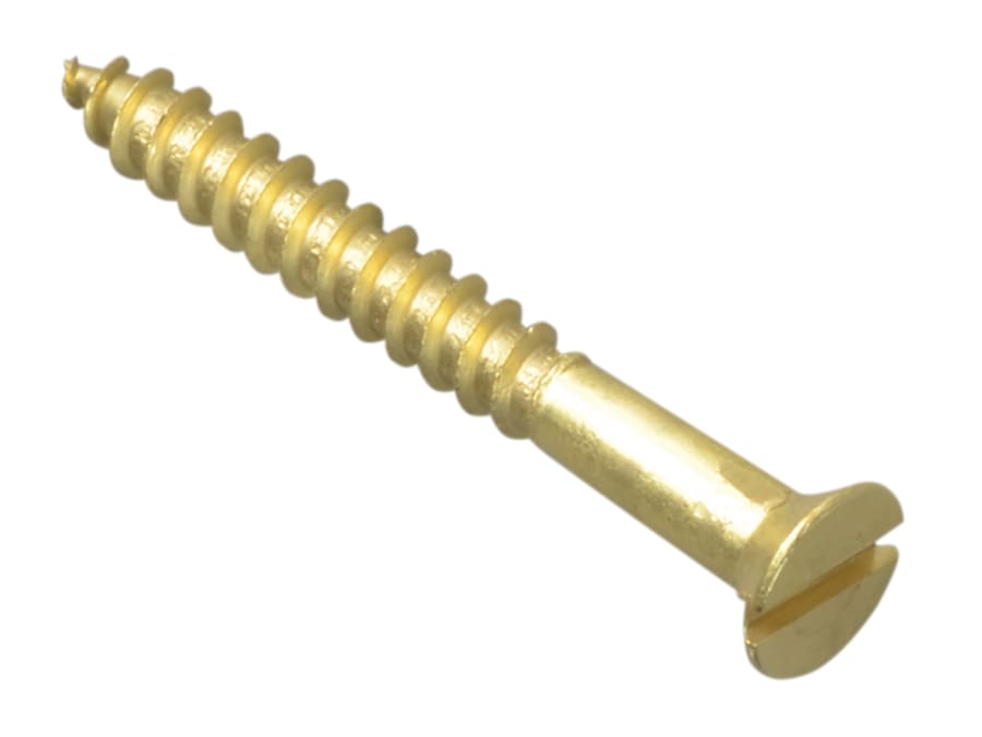 Forgefix FPCSK1146BR 1 1/4in Brass Slotted CSK Wood Screw
