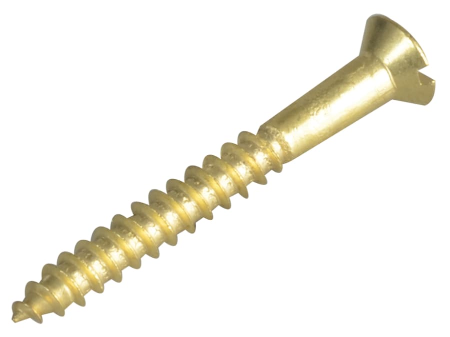 Forgefix FPCSK1146BR 1 1/4in Brass Slotted CSK Wood Screw