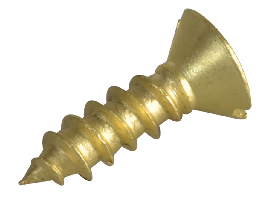 Forgefix FPCSK126BR Slotted Brass CSK Wood Screw 1/2in x 6