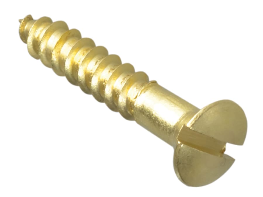 Forgefix FPCSK18BR Wood Screw Slotted Brass 1in x 8