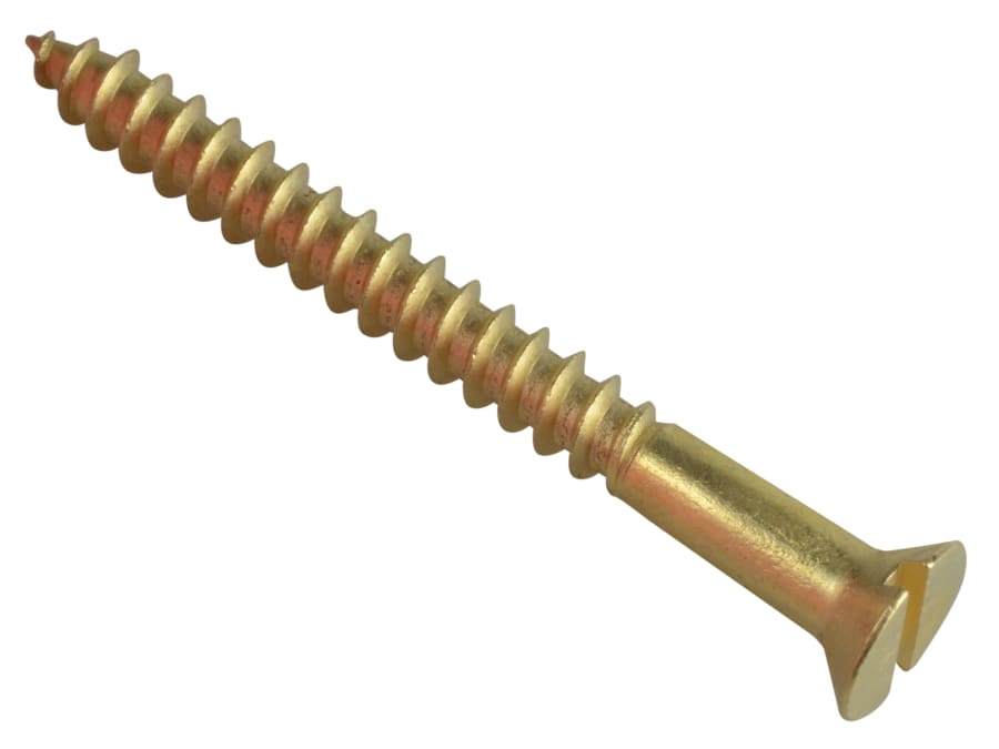 Forgefix FPCSK210BR Brass CSK Wood Screws 2in x 10