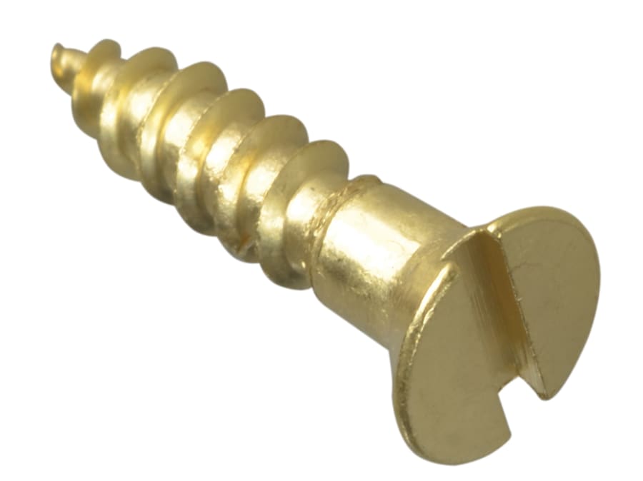 Forgefix FPCSK586BR 5/8in Brass Slotted CSK Wood Screw