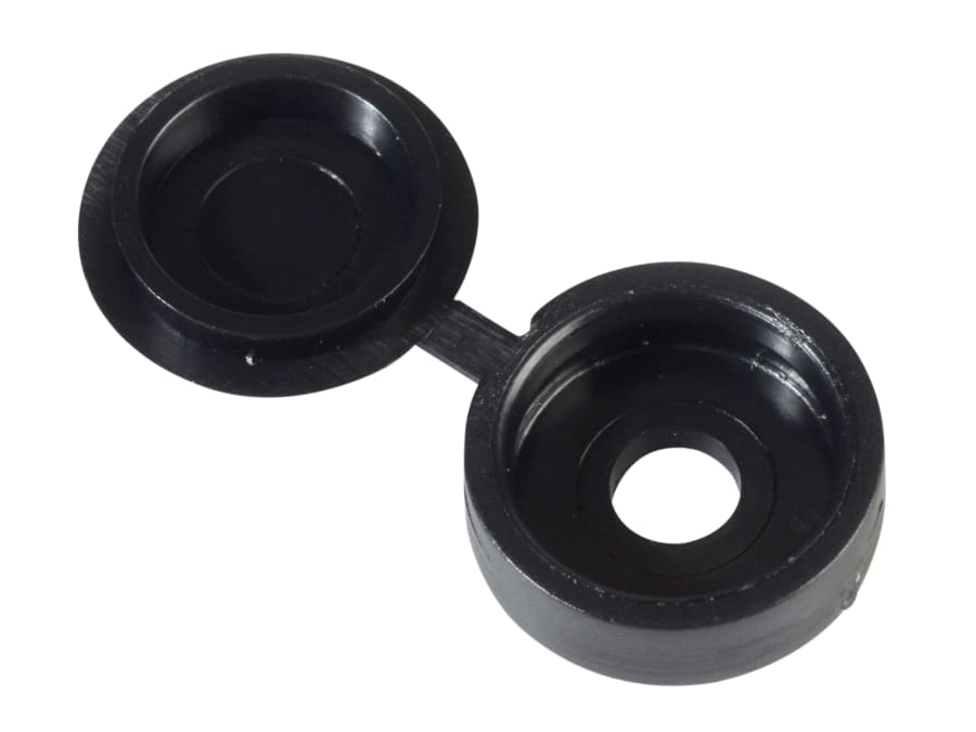 Forgefix 100HCC2 Hinged Cover Cap Black No. 6-8 Bag 100