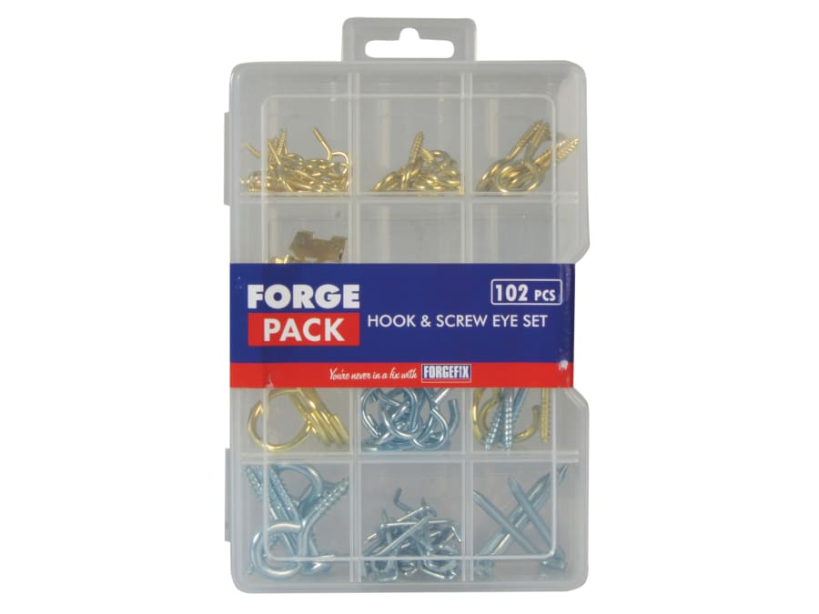 Forgefix FPHESET Hook & Screw Eye ForgePack Kit 102 Piece
