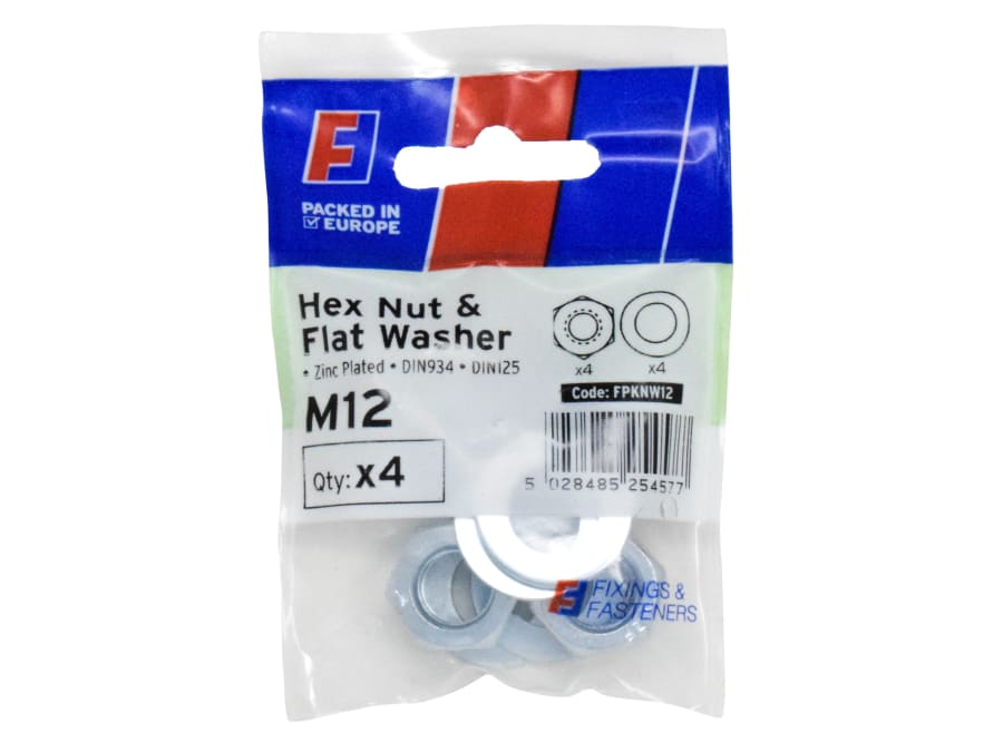 Forgefix FPKNW12 M12 Nut & Washer ForgePack