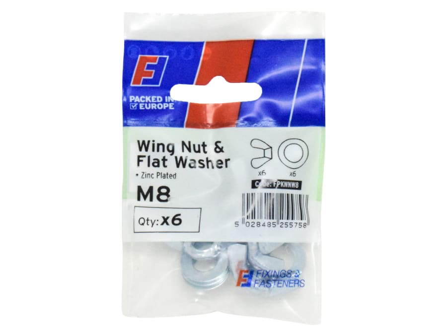 Forgefix FPKWNW8 M8 Wing Nut & Washer