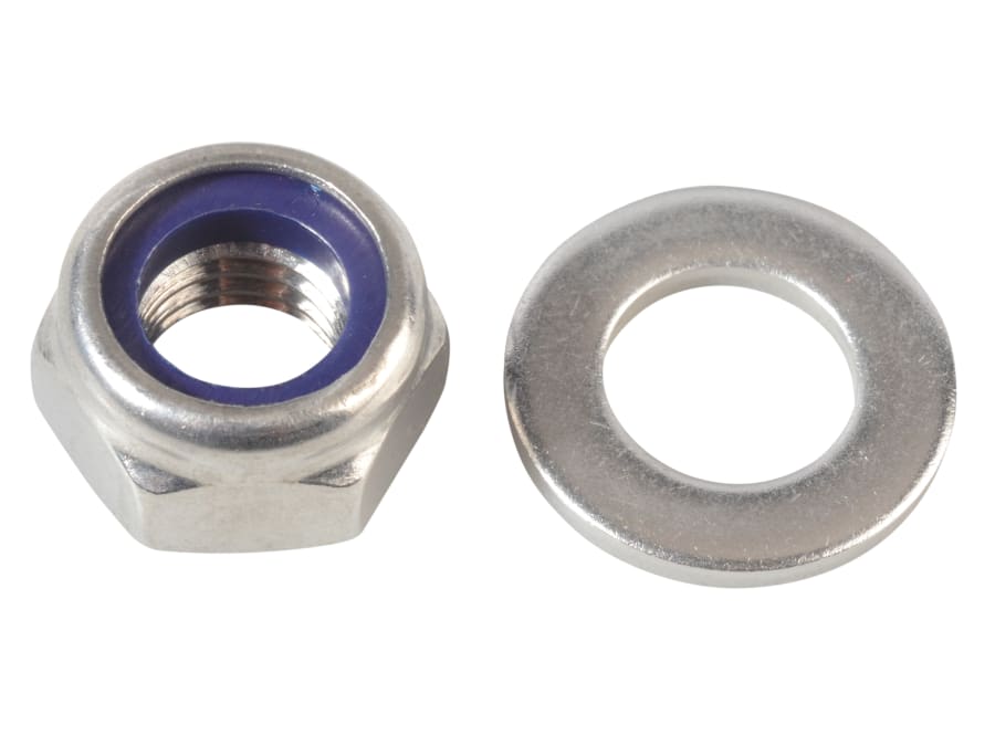 Forgefix FPNYLOC12SS M12 A2 Stainless Steel Nyloc Nuts & Washers