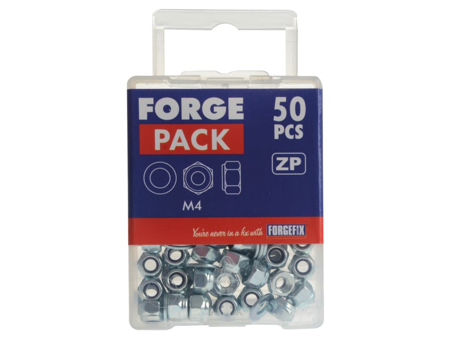 Forgefix FPNYLOC4 M4 Nyloc Nuts with Washers