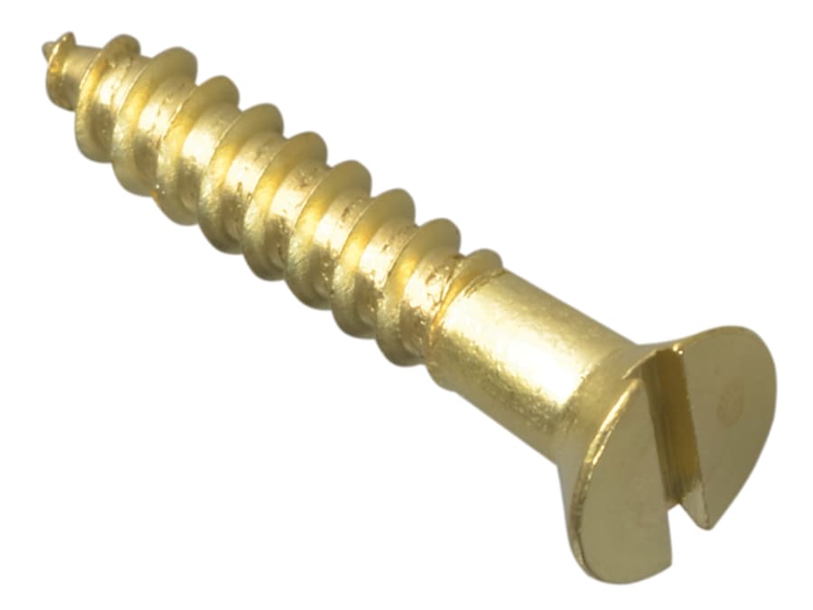 Forgefix FPRAH18BR Raised Head Brass Wood Screw 18mm