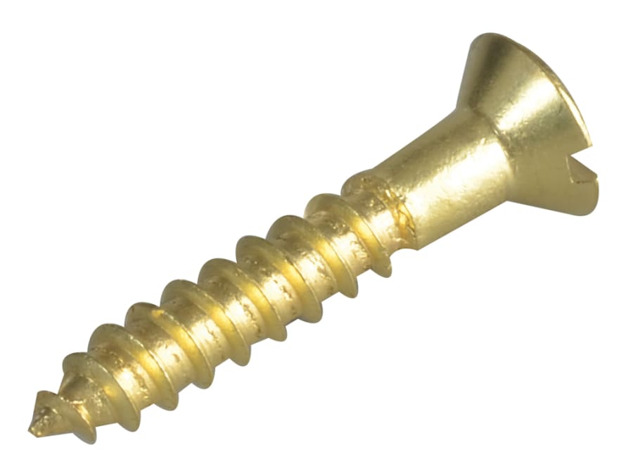 Forgefix FPRAH18BR Raised Head Brass Wood Screw 18mm