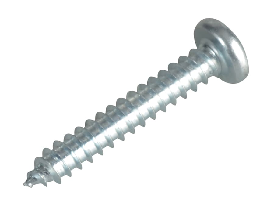 Forgefix FPSTPP18ZP Pozi Pan Head Self-Tapping Screw ZP 1in x 8