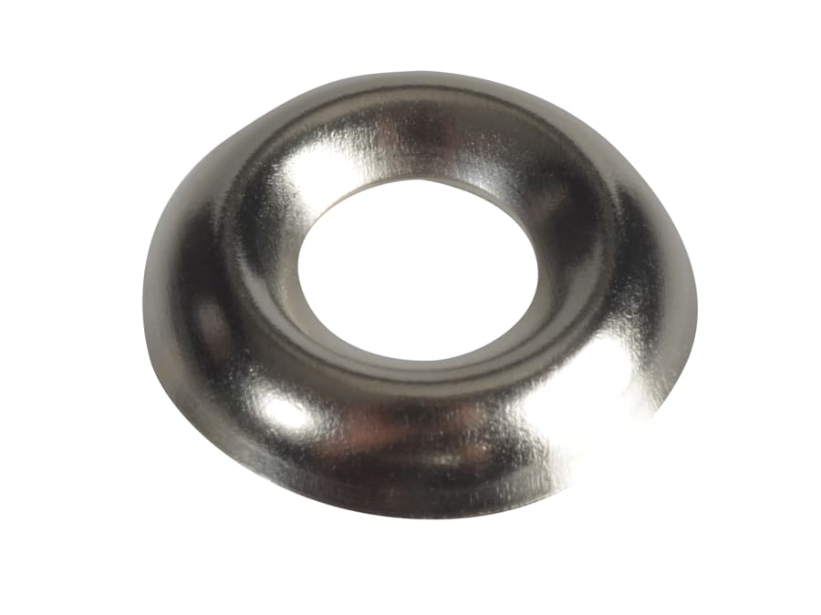 Forgefix 200SCW8N No.8 Solid Brass Nickel Plated Cup Washers Bag 200