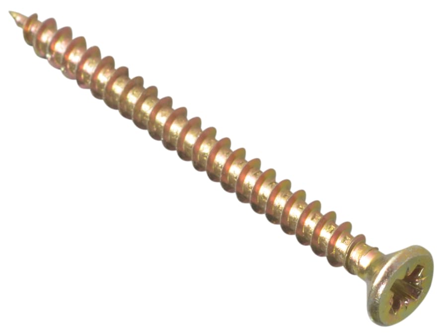 Forgefix MPS4550Y 4.5 x 50mm Multi-Purpose Pozi Screw Yellow Zinc