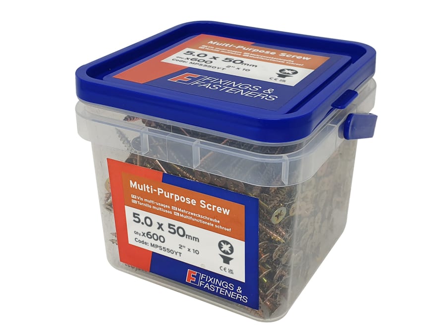 Forgefix MPS550YT Multi-Purpose Screw 5.0 x 50mm Tub 600