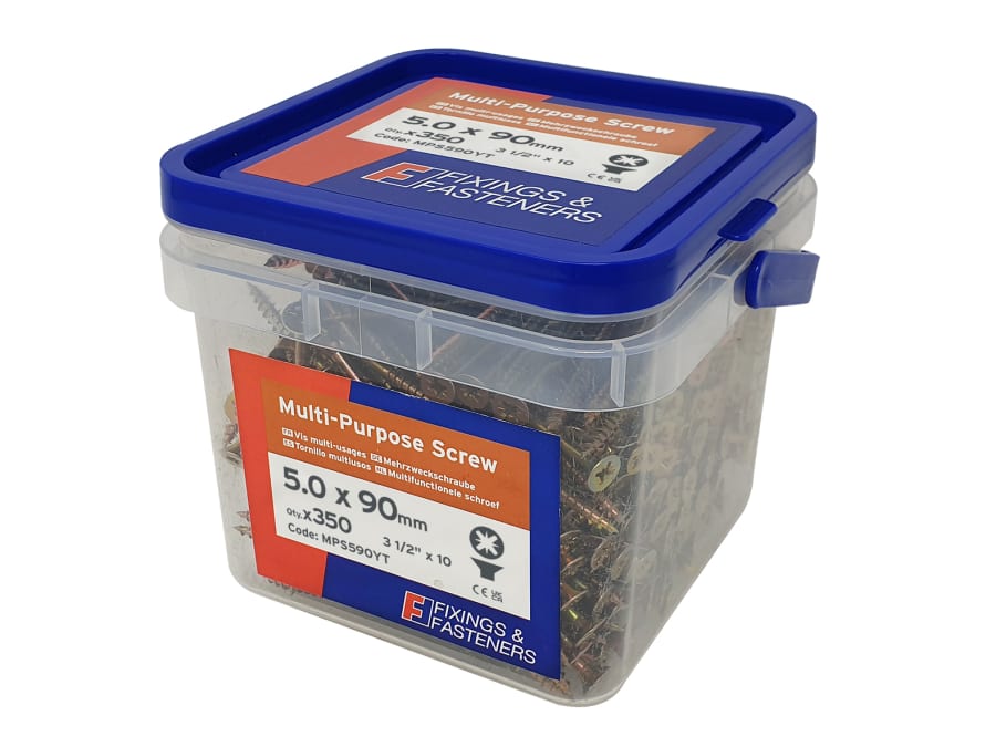 Forgefix MPS590YT Multi-Purpose Screw 5.0 x 90mm Tub 350