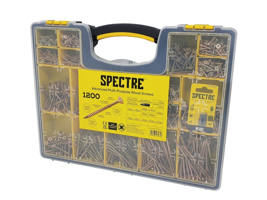 Forgefix OPSPE1200Y 1200 Piece Wood Screw Site Organiser