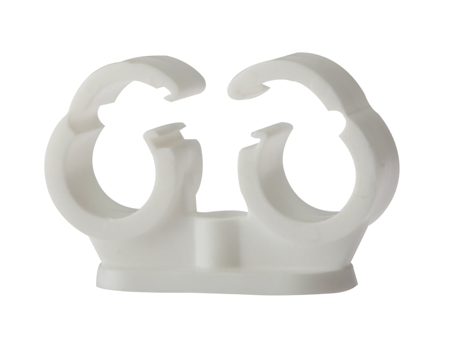 Forgefix PCDC22 22mm Double Pipe Clip Box 50