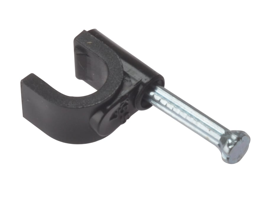 Forgefix RCC67B 6-7mm Round Cable Clip Black Box 100