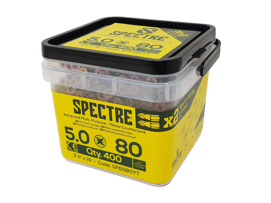 Forgefix SPE580YT PZ Compatible Wood Screw 5.0 x 80mm