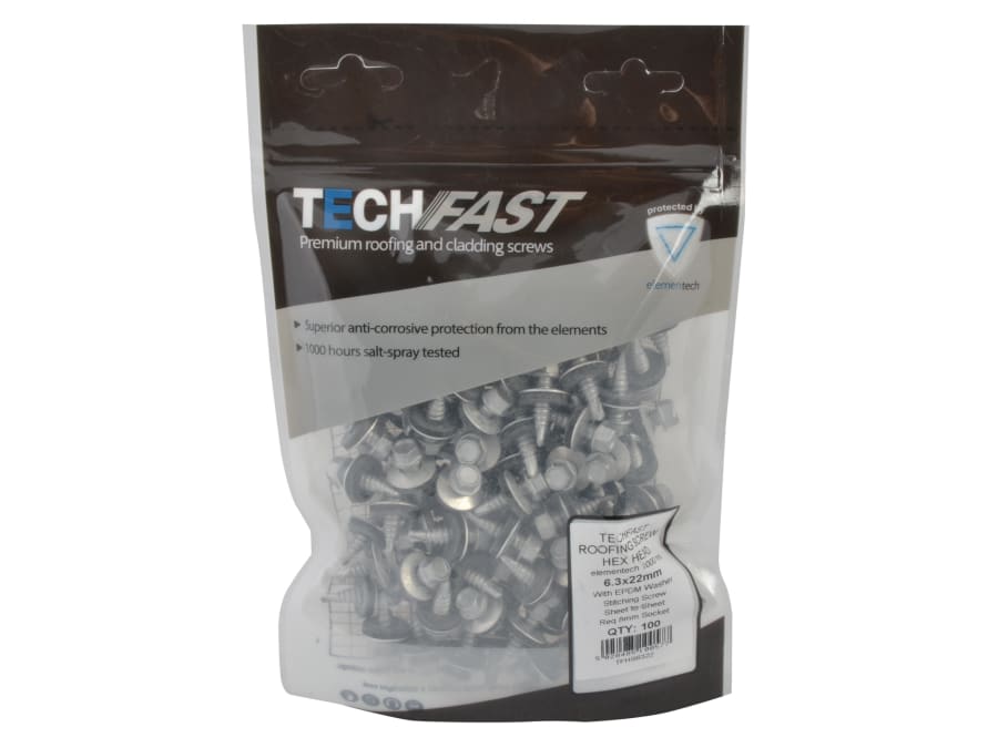 Forgefix TFHS6322 Hex Head Stitching Screw Self-Drill 6.3 x 22mm Pack 100