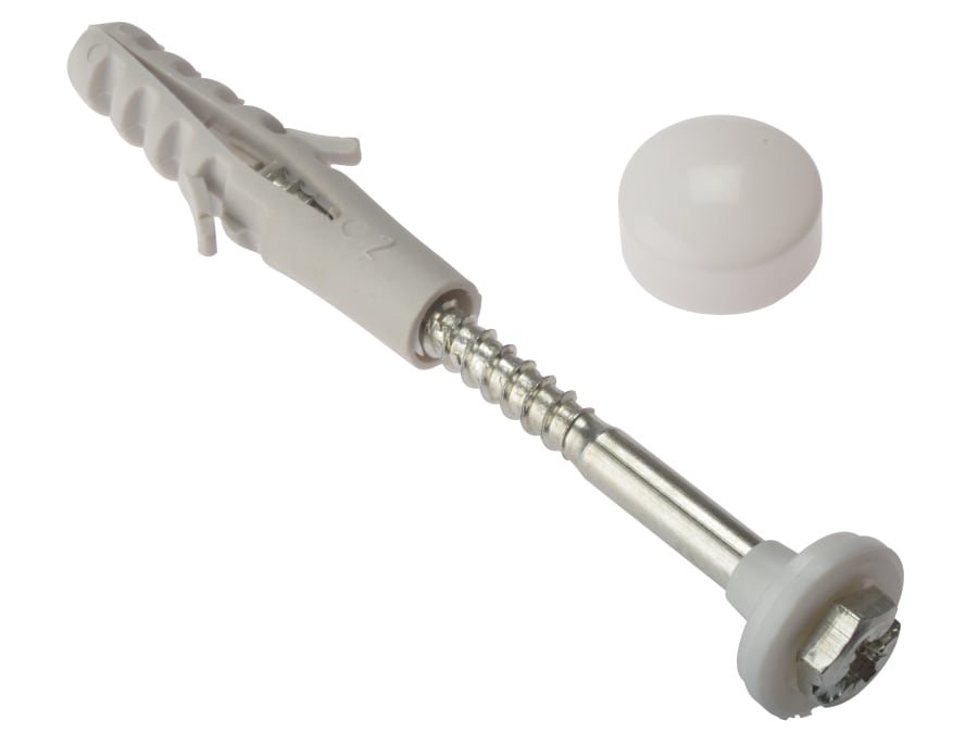 Forgefix WCFK680 White Cap Fixing Kit M6 x 80mm
