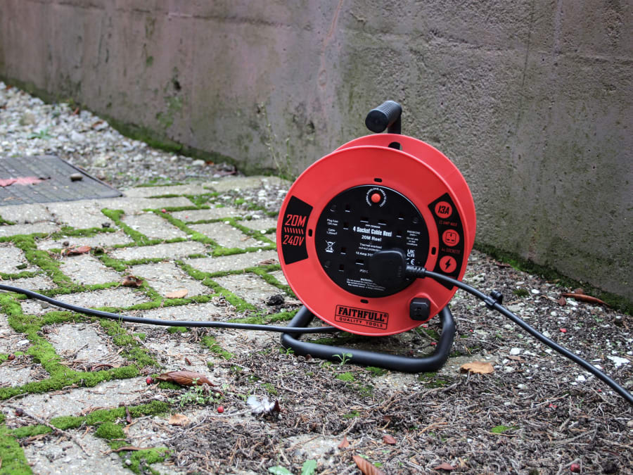 Faithfull Power Plus XP03E1 240V 20m 13A 4 Socket Open Cable Reel