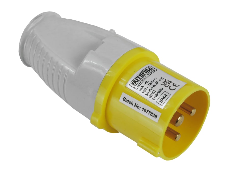 Faithfull Power Plus GP52 16A 110V Yellow Plug