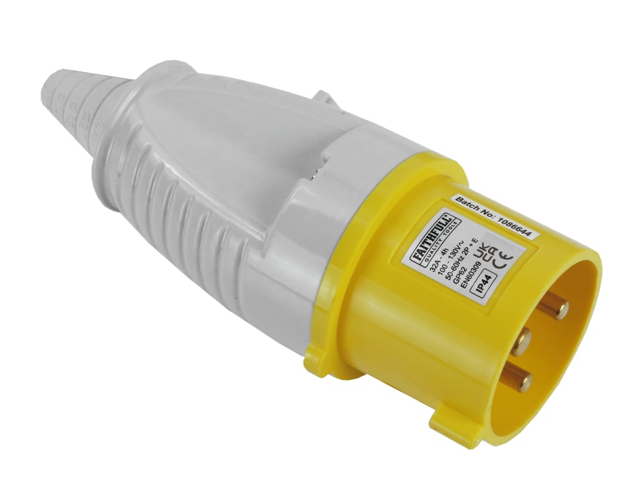 Faithfull Power Plus 10832 32A 110V Yellow Plug