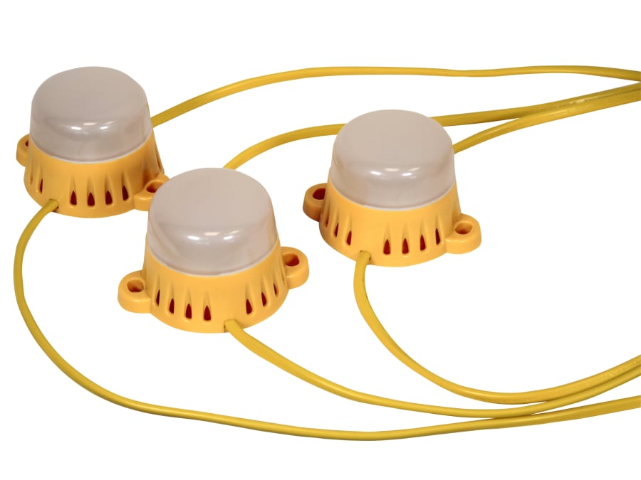 Faithfull Power Plus HI22LEDB 22m 10 LED Festoon Lights 110V