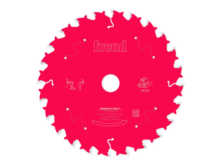 Freud F03FS09686 165mm x 20mm x 24T Circular Saw Blade