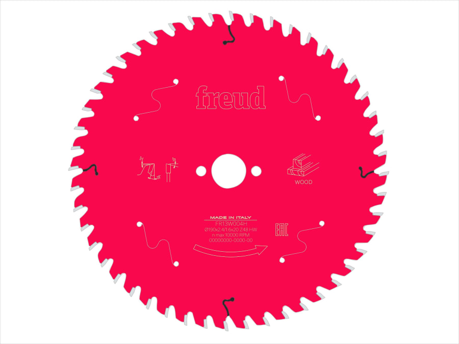 Freud F03FS09715 Wood Circular Saw Blade 190 x 20 x 2.4/1.6mm 48T