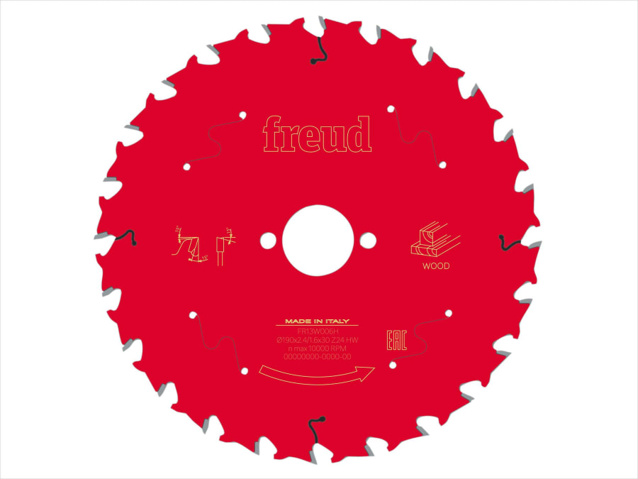 Freud F03FS09717 190mm x 30mm x 24T Circular Saw Blade
