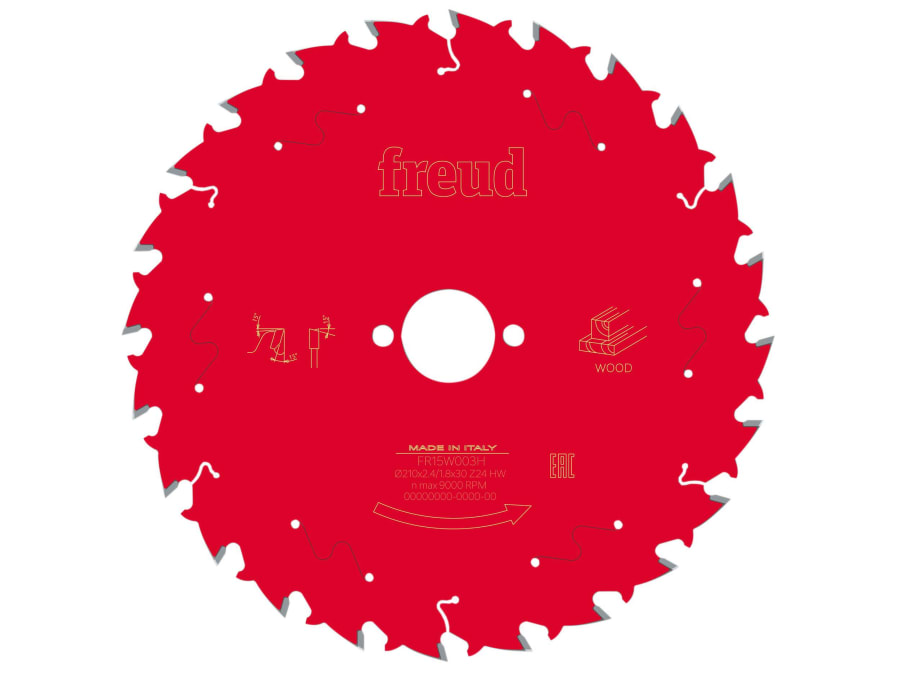 Freud F03FS09774 250mm x 30mm x 2.8mm 24T Wood Table Saw Blade