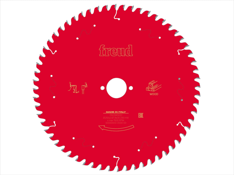 Freud F03FS09776 Wood Table Saw Blade 250 x 30 x 2.8/1.8mm 60T