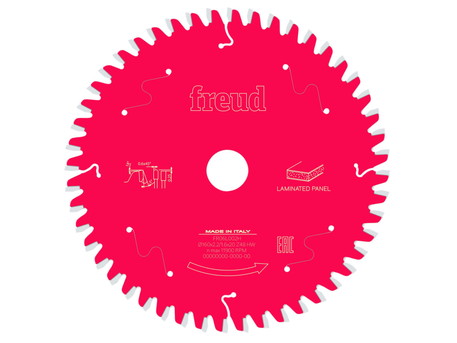 Freud F03FS09799 160mm x 20mm x 48T Laminated Panel Circular Saw Blade