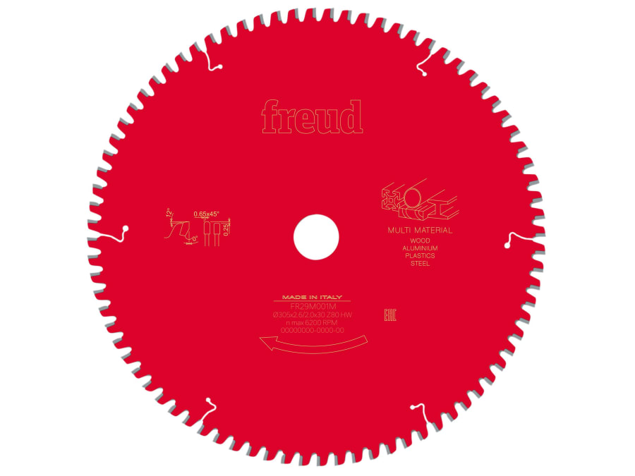 Freud F03FS09891 305mm x 30mm x 2.6/2mm x 72T Multi-Material Mitre Saw Blade